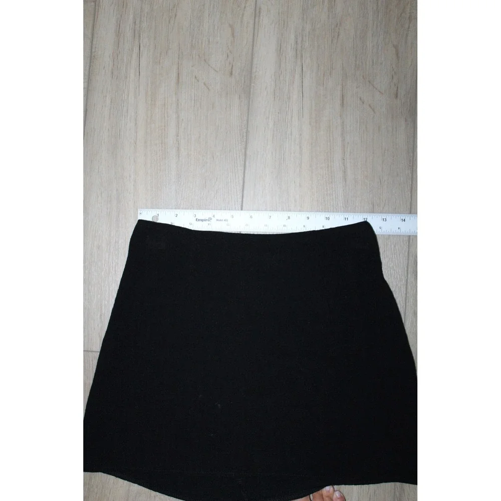 Princess Polly Black Linen Blend Mini Skirt High Waisted Size US 2 US2/AU6/EU34
